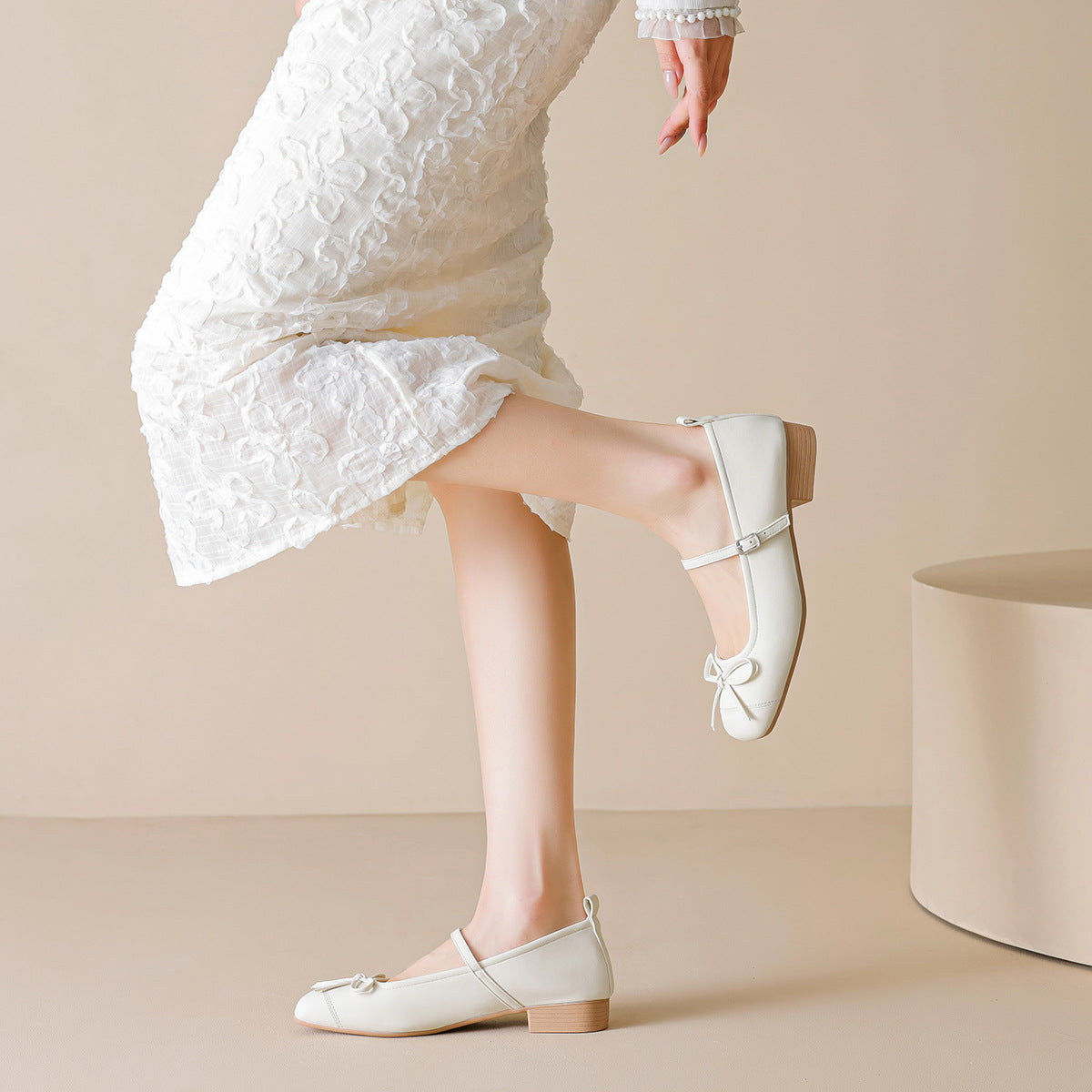 Damen Ballerinas mit eleganter Schleife und komfortablem Riemen