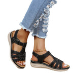 Damen Komfortable Freizeitsandalen mit ergonomischem Fußbett und verstellbaren Riemen R&B