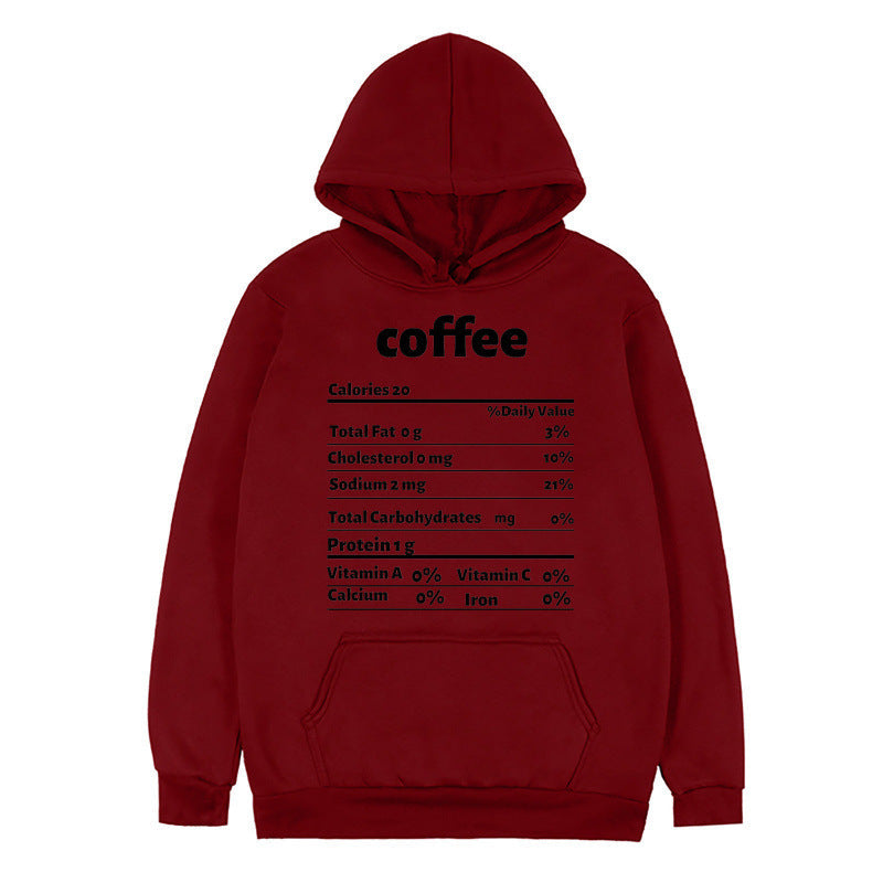 Damen Kapuzenpullover mit kreativem Nährwertdesign
