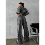 Damen Grafikdruck Loungewear Set