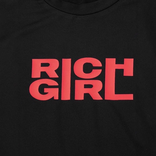 Damen Kurzarm T-Shirt mit markantem Schriftzug R&B