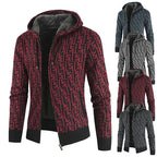 Herren Warm gefütterte Kapuzenjacke R&B