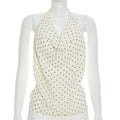 Damen Top mit elegantem Wasserfallausschnitt und Punktedesign R&B