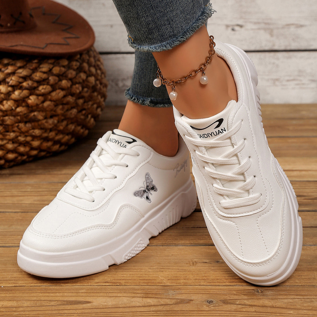 Damen Bequeme Sneakers mit verspieltem Schmetterlingsmotiv R&B