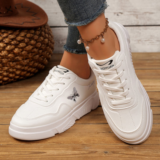 Damen Bequeme Sneakers mit verspieltem Schmetterlingsmotiv R&B