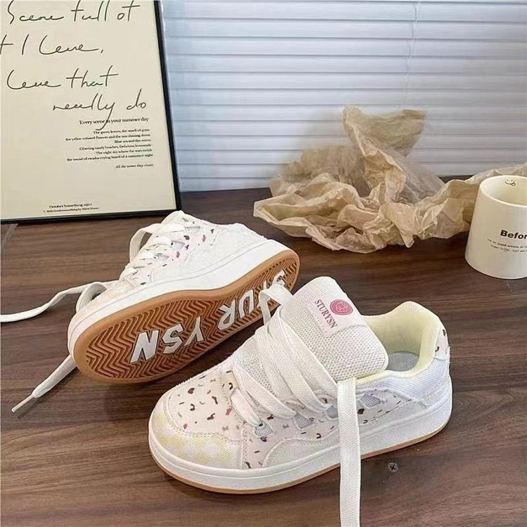 Damen Sportliche Freizeitsneaker mit floralem Motiv und atmungsaktivem Obermaterial R&B