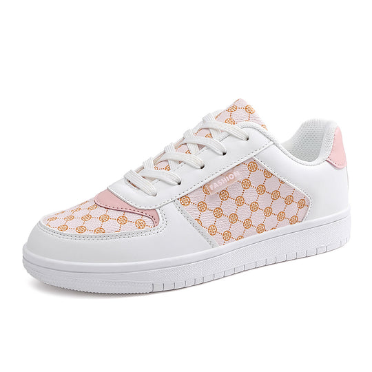 Damen modische Freizeit Sneakers mit Musterdruck und gepolsterter Sohle R&B