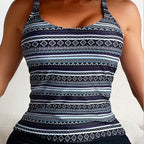 Damen Sportlicher Badeoberteil mit Shorts