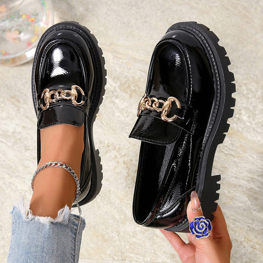 Damen Mokassin-Pantoletten mit eleganter Schnalle und rutschfester Sohle R&B