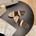 Damen elegante Slingback-Sandalen mit modischen Riemchen und leichtem Absatz