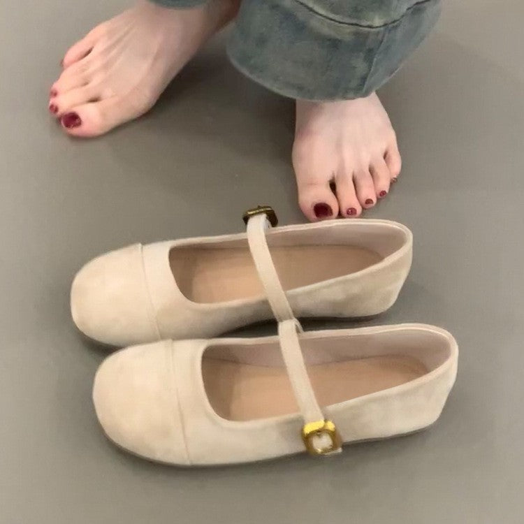 Damen elegante Ballerinas mit modischem Riemchen und komfortablem Fußbett R&B