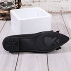 Damen Ballerinas mit floralem Muster und Schleifenverzierung R&B