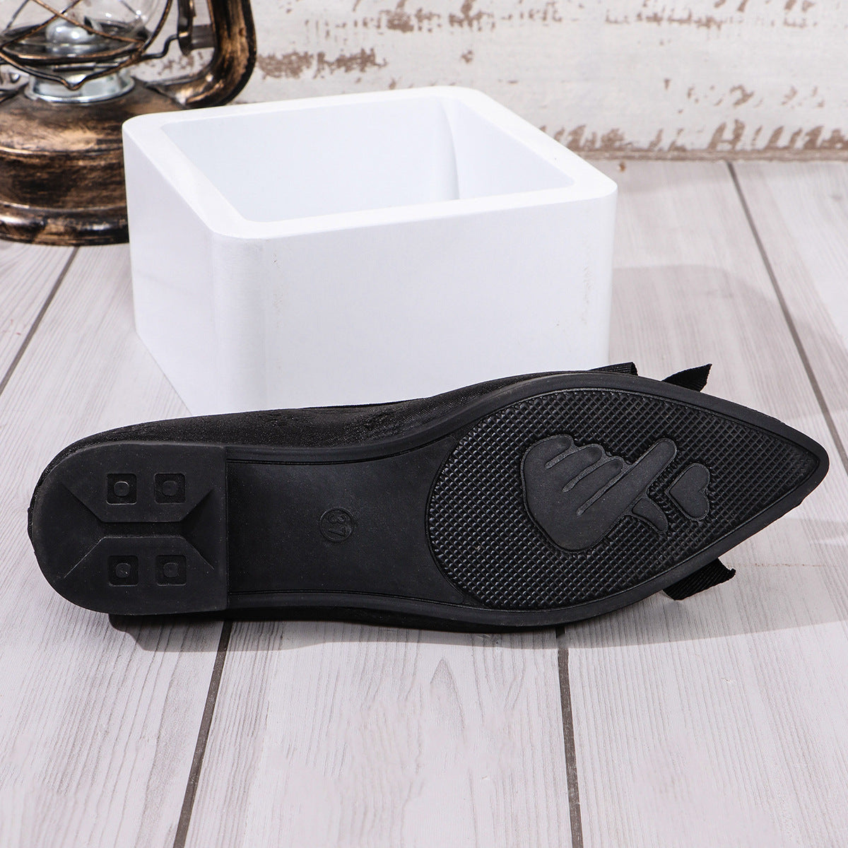 Damen Ballerinas mit floralem Muster und Schleifenverzierung R&B