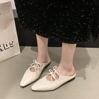 Damen elegante Mules mit Schnürdetail R&B