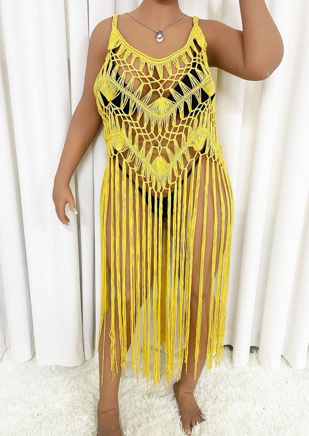 Damen Strandponcho mit Fransen R&B
