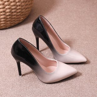 Damen elegante Lackpumps mit spitzem Zehenbereich R&B