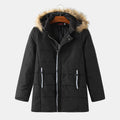 Damen Winterjacke mit abnehmbarer Kapuze und wärmender Fütterung
