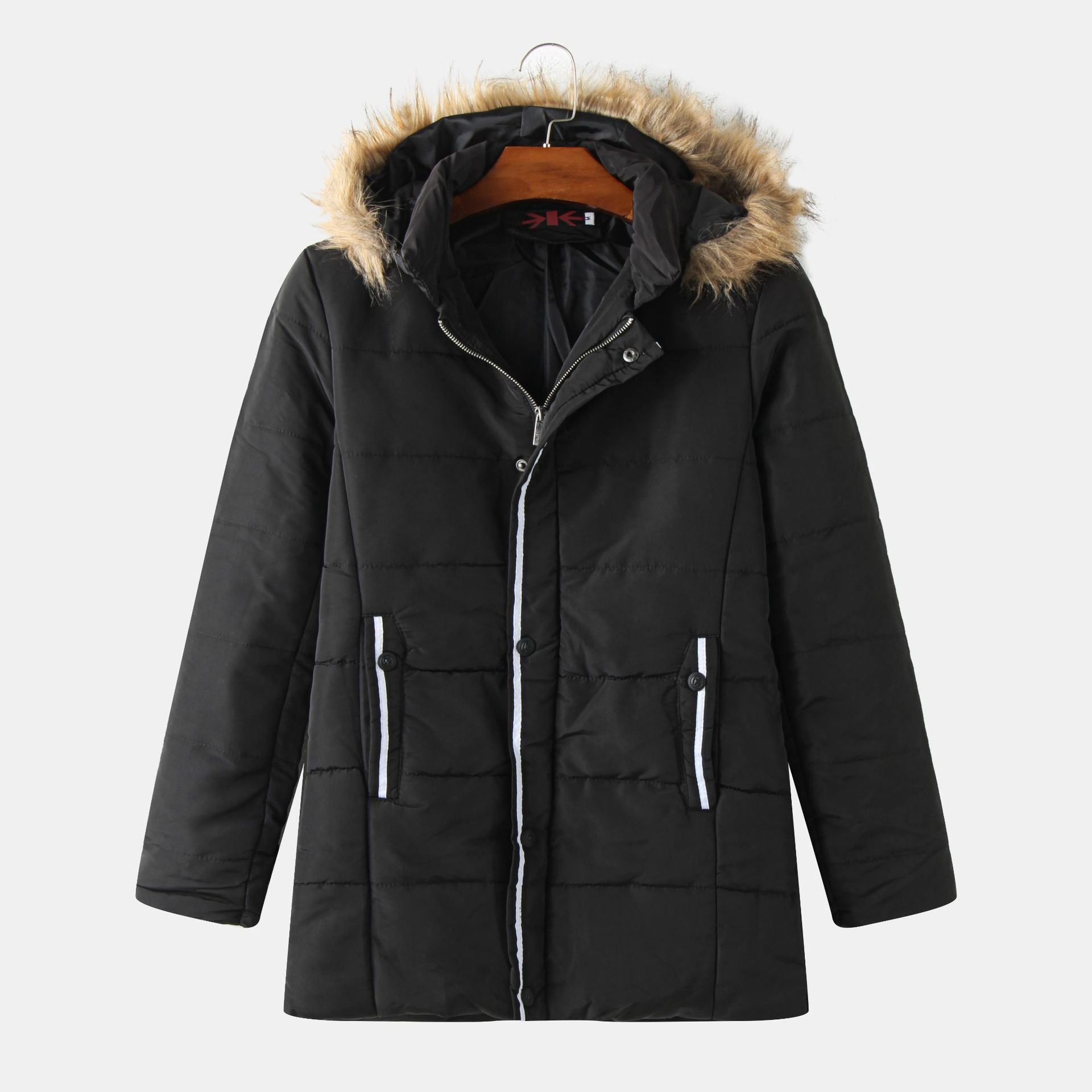 Damen Winterjacke mit abnehmbarer Kapuze und wärmender Fütterung