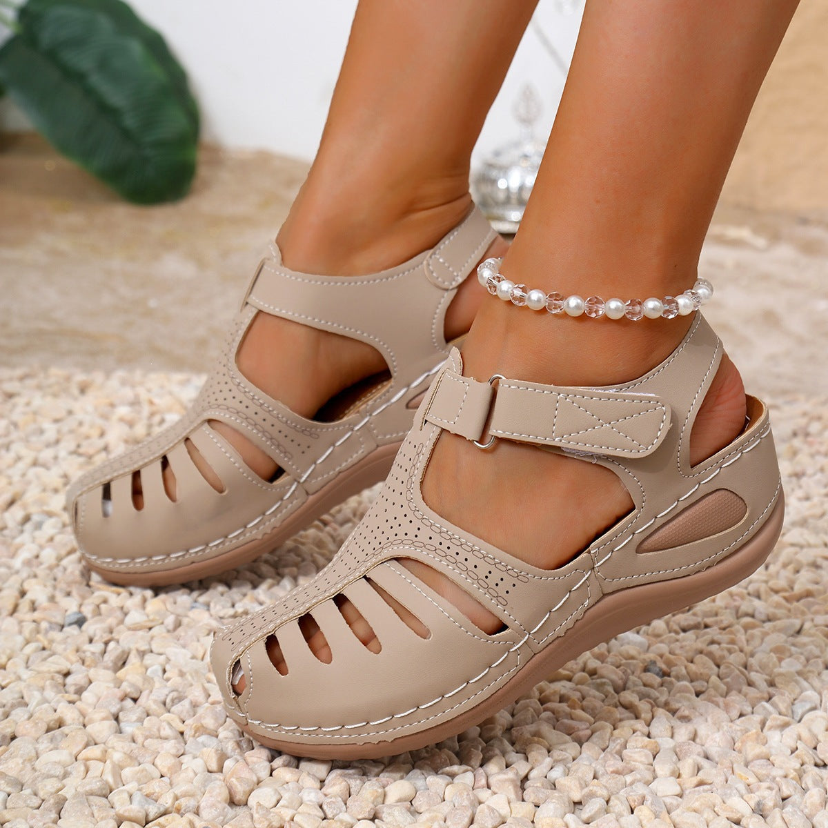 Damen Komfortable Sommer-Sandalen mit atmungsaktivem Design R&B