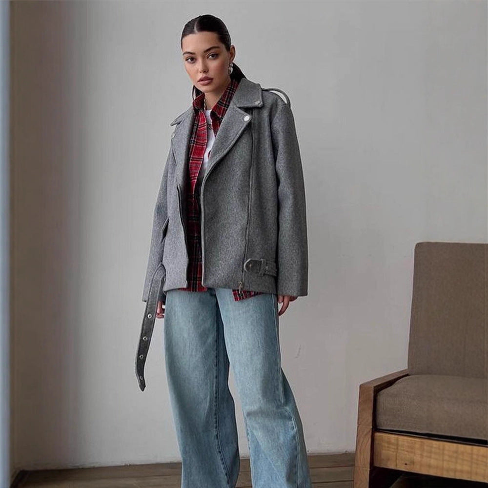 Damen Modische Oversized Jacke R&B