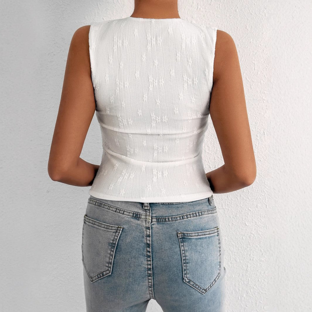 Damen Cut-Out Top mit geknotetem Design R&B