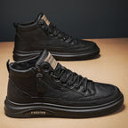 Damen High-Top Sneakers mit einzigartigem Reißverschluss und weichem Leder R&B
