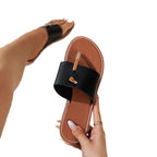 Damen elegante Zehentrenner-Sandalen mit modischem Riemen-Design R&B