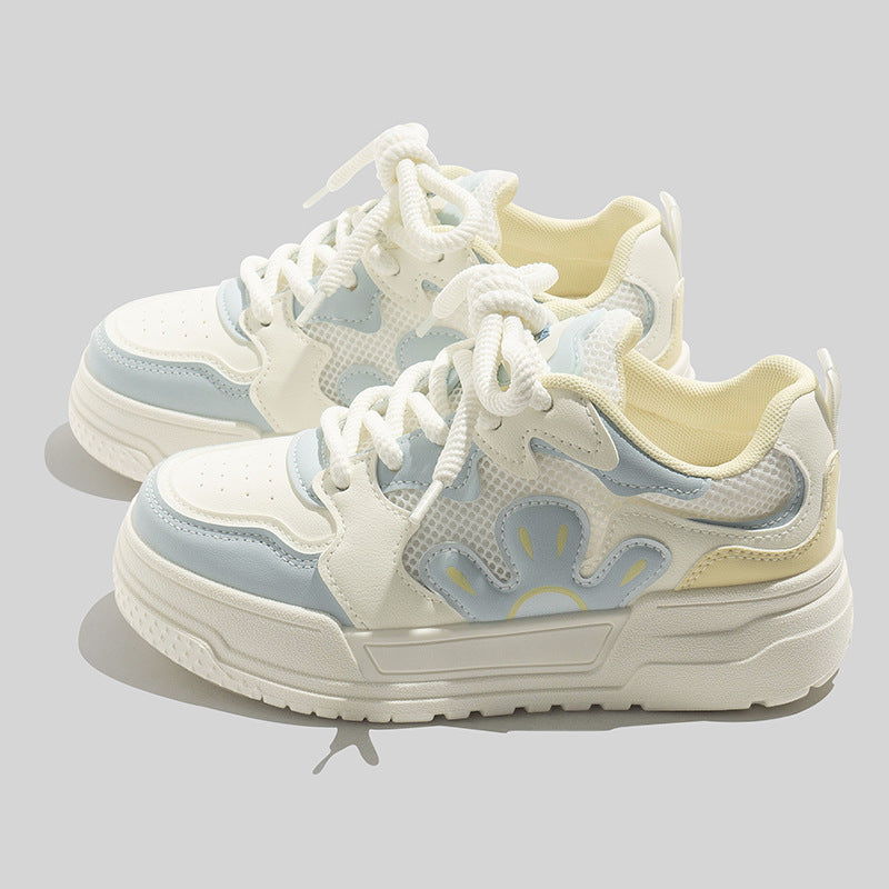 Damen Sportliche Sneakers mit floralem Design und atmungsaktiver Mesh-Oberfläche R&B