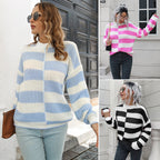 Damen Strickpullover mit Streifenmuster von R&B