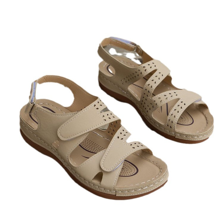 Damen Komfort-Sandalen mit ergonomischem Fußbett und eleganten Schnallen R&B