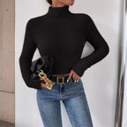 Damen Chic Rollkragenpullover aus feinem Strick R&B