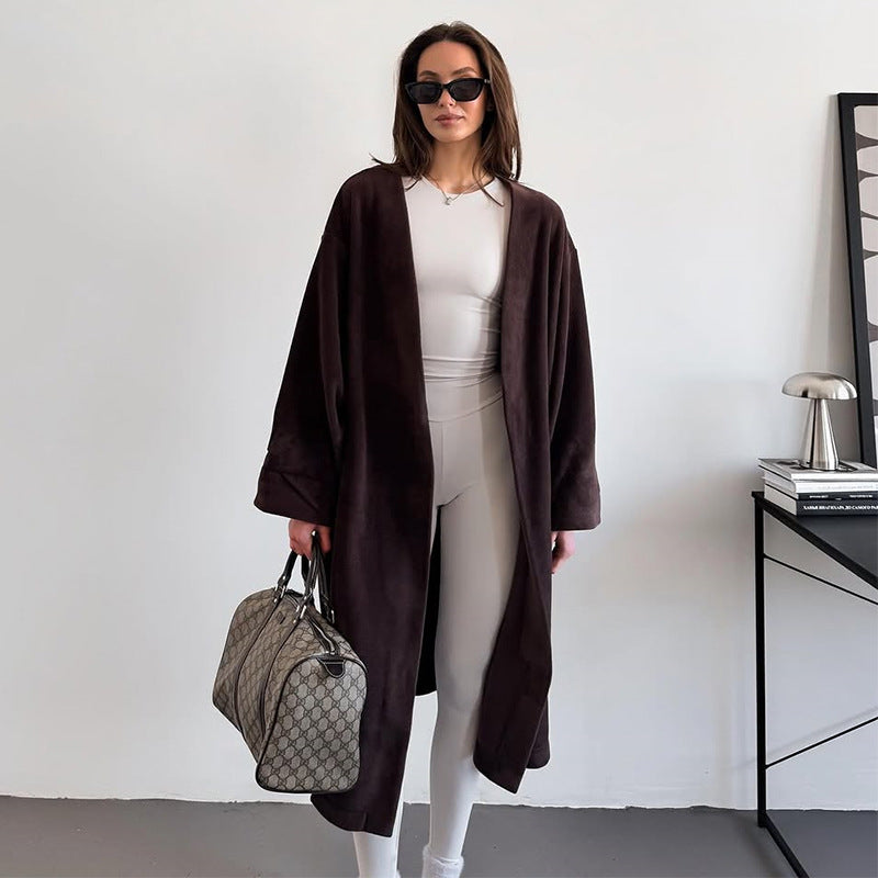 Damen Kuscheliger Oversize-Mantel R&B