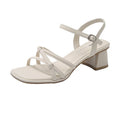 Damen elegante Sandalen mit verstellbarem Riemen und komfortablem Blockabsatz R&B