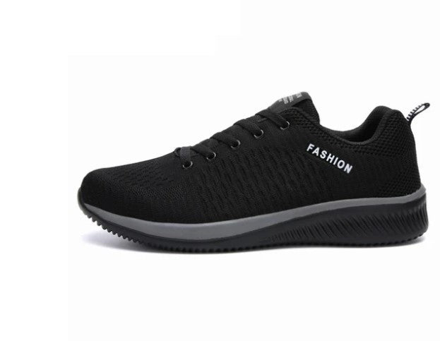 Unisex nan nahtloser Strick-Freizeitschuh mit gepolstertem Innenkragen, Zuglasche und profilierter Gummilaufsohle R&B