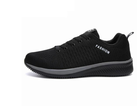 Unisex nan nahtloser Strick-Freizeitschuh mit gepolstertem Innenkragen, Zuglasche und profilierter Gummilaufsohle R&B