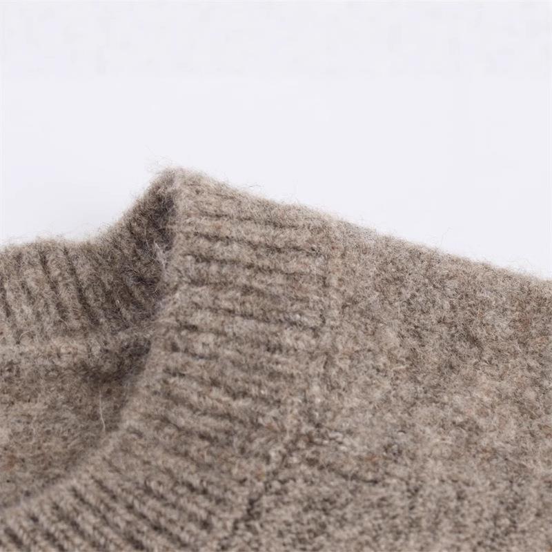 Damen kuschelige Strickjacke mit Knopfverschluss und Raglanärmeln R&B