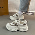 Damen modische Chunky Sneakers mit atmungsaktiver Mesh-Oberfläche und gepolsterter Sohle R&B