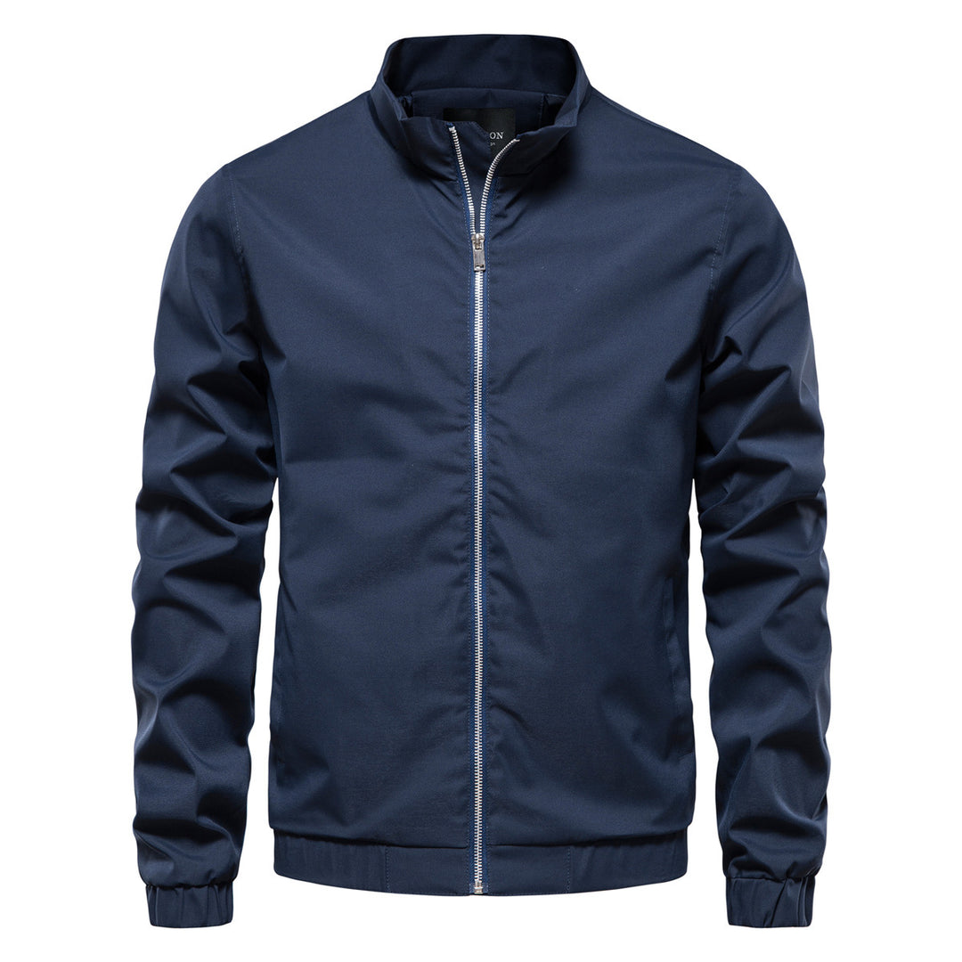 Herren Bomberjacke mit feinem Streifenmuster und elastischen Bünchen R&B