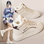 Damen hochflorige Sneakers mit kuscheligem Innenfutter R&B