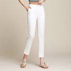 Damen Stoffhose schmal mit eleganten Bundfalten