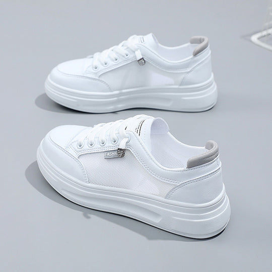 Damen Sportliche Freizeit Sneaker mit atmungsaktivem Mesh-Obermaterial und dämpfender Sohle R&B