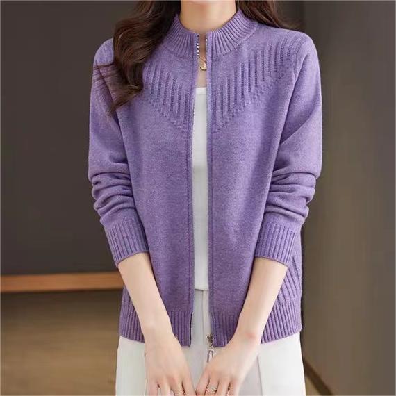Damen Strickjacke mit hohem Kragen R&B