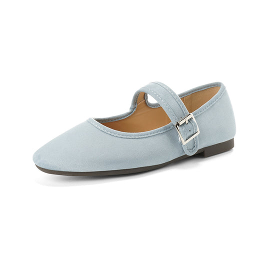 Damen Ballerinas mit modischem Riemchen und eleganter Schnallenverzierung R&B