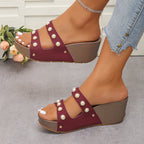 Damen Glamouröse Mules mit Perlendetails und stylishen Akzenten R&B