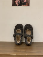 Damen kuschelige Hausschuhe mit modischem Schleifen-Detail R&B