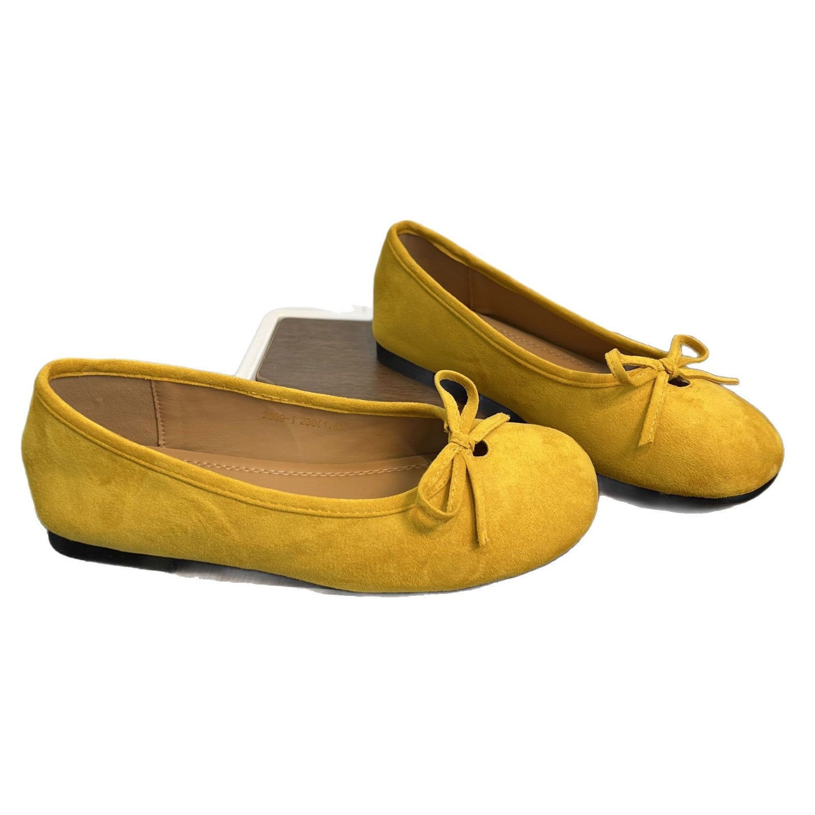 Damen Ballerinas aus weichem Wildleder mit dekorativem Schleifenakzent R&B
