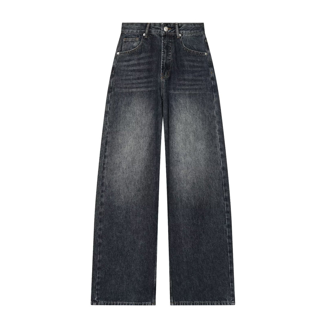 Damen Vintage High-Waist Wide-Leg Jeans mit authentischem Denim R&B
