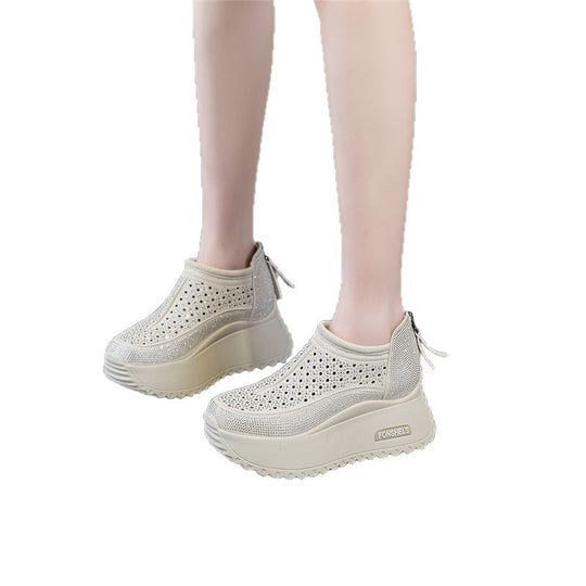 Damen Komfortable Plateau-Sneaker mit atmungsaktivem Obermaterial und modischem Design R&B