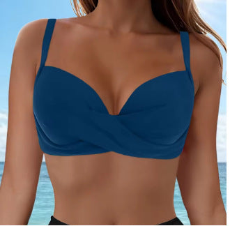 Damen Elegantes Bikinioberteil mit Wickeldesign R&B