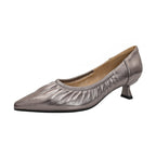 Damen elegante spitze Ballerinas mit raffiniertem Falten-Design